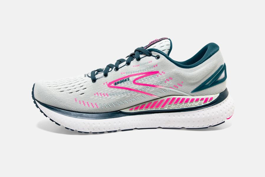 Brooks Running Shoes - Glycerin GTS 19 Road Womens - White/Pink - BYQ-327805